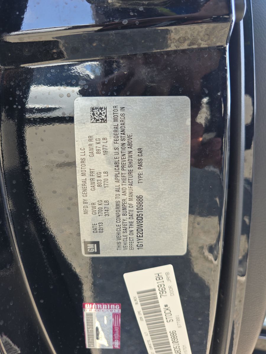 2013 Chevrolet Corvette Base RWD