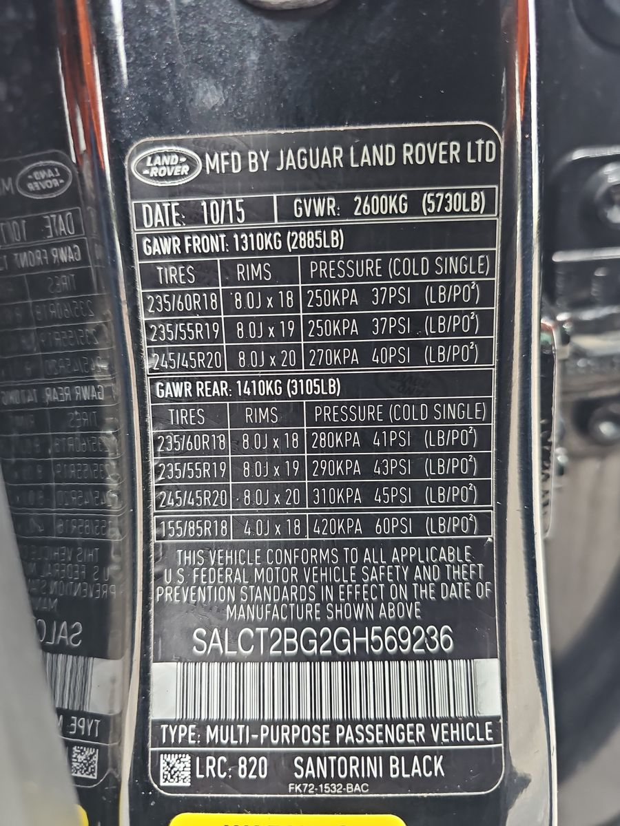 2016 Land Rover Discovery Sport HSE LUX AWD