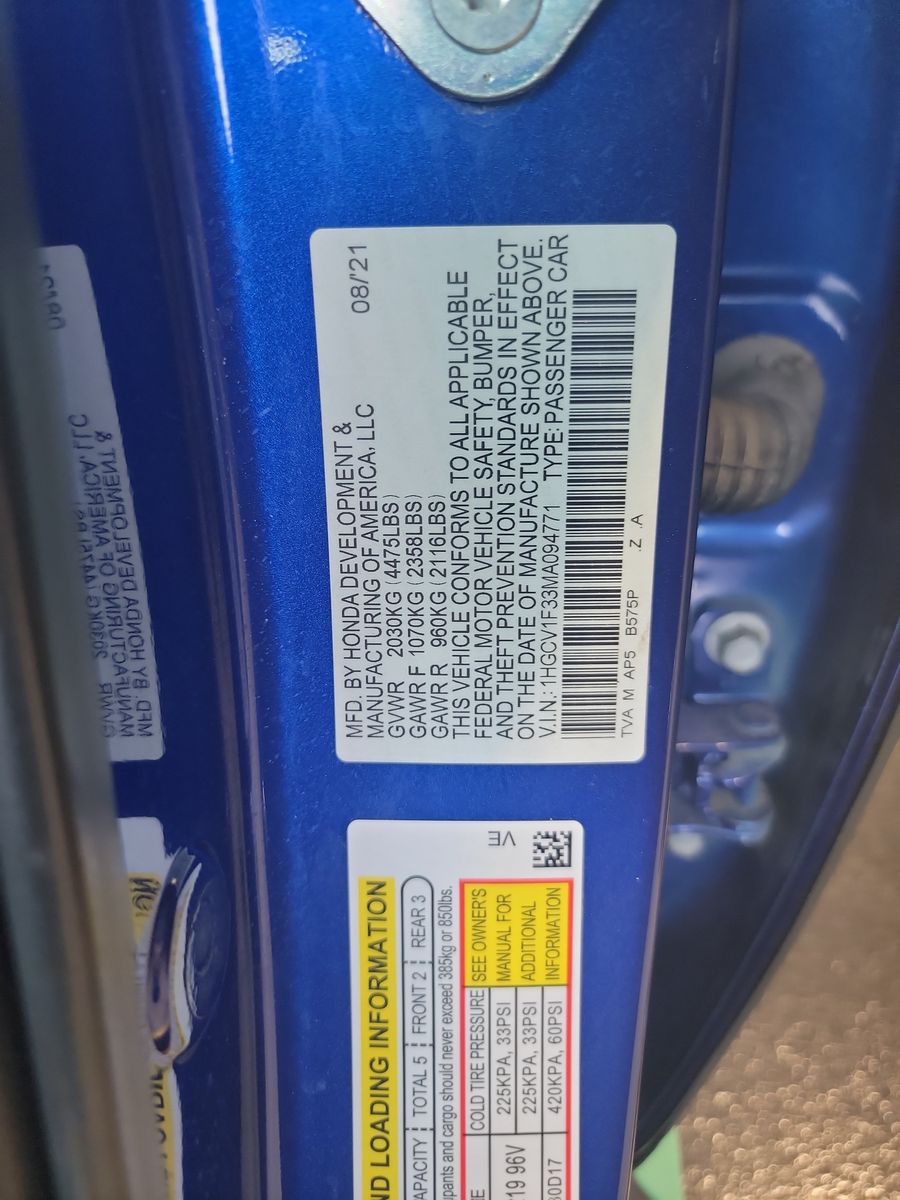 2021 Honda Accord Sedan Sport FWD