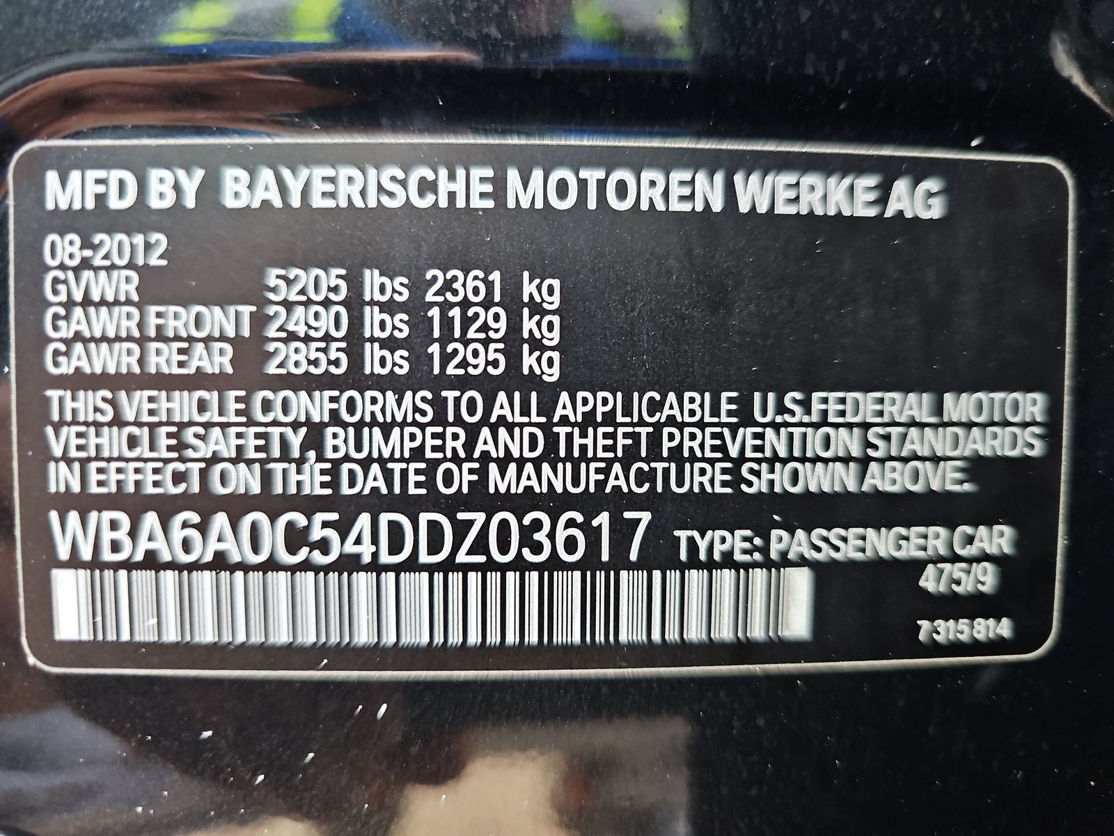 2013 BMW 6 Series 640i RWD