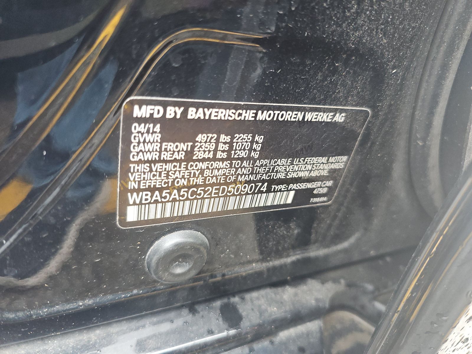 2014 BMW 5 Series 528i RWD