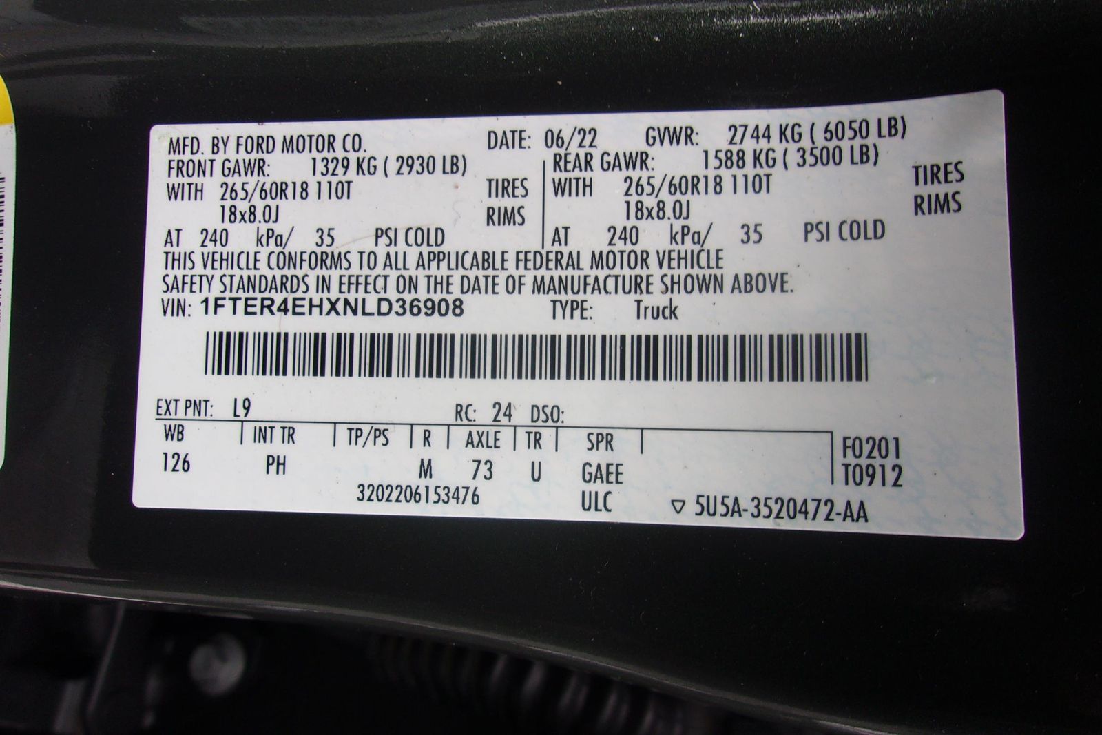 2022 Ford Ranger XLT RWD