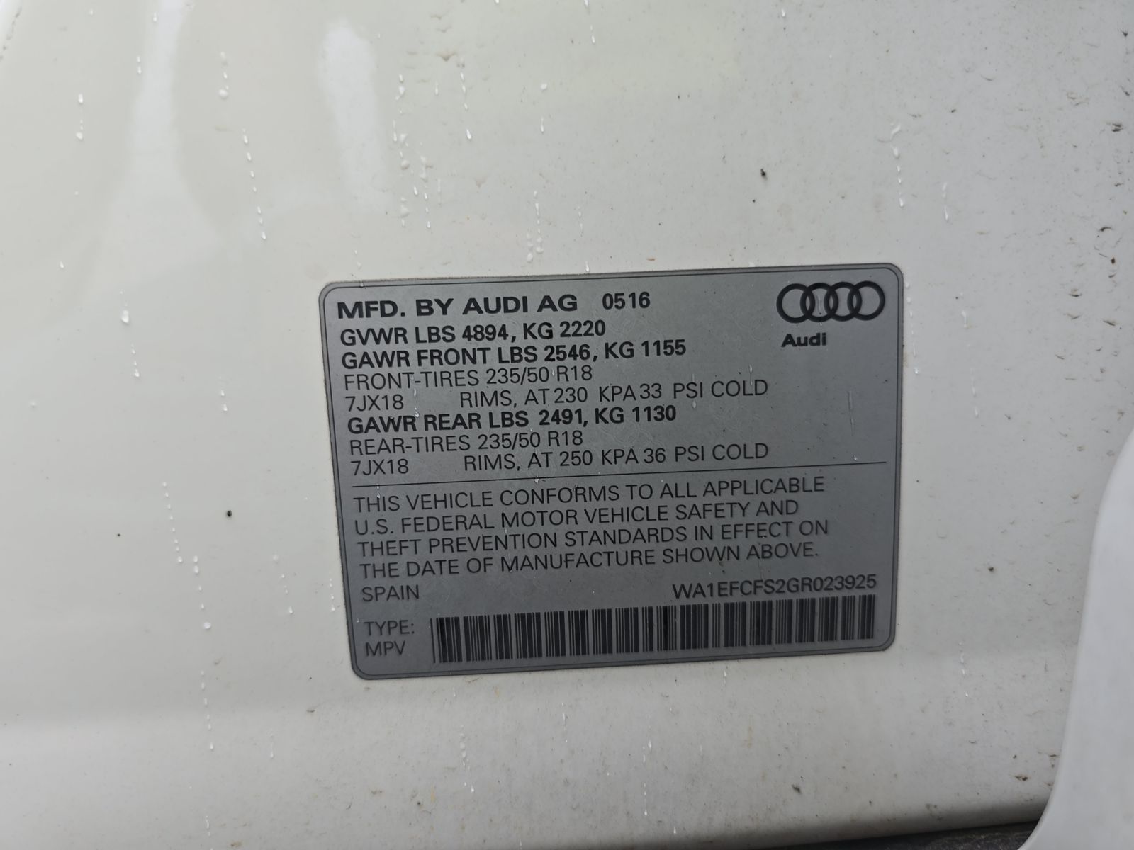 2016 Audi Q3 2.0T Premium Plus AWD