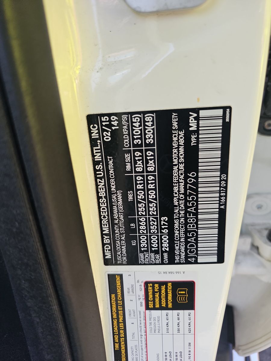 2015 Mercedes-Benz M-Class ML 350 RWD