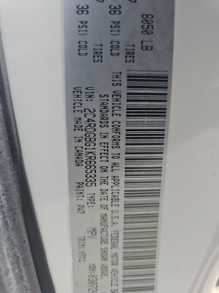 2019 Dodge Grand Caravan SE FWD