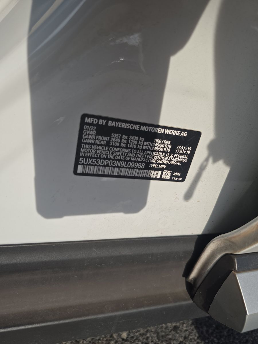 2022 BMW X3 xDrive30i AWD