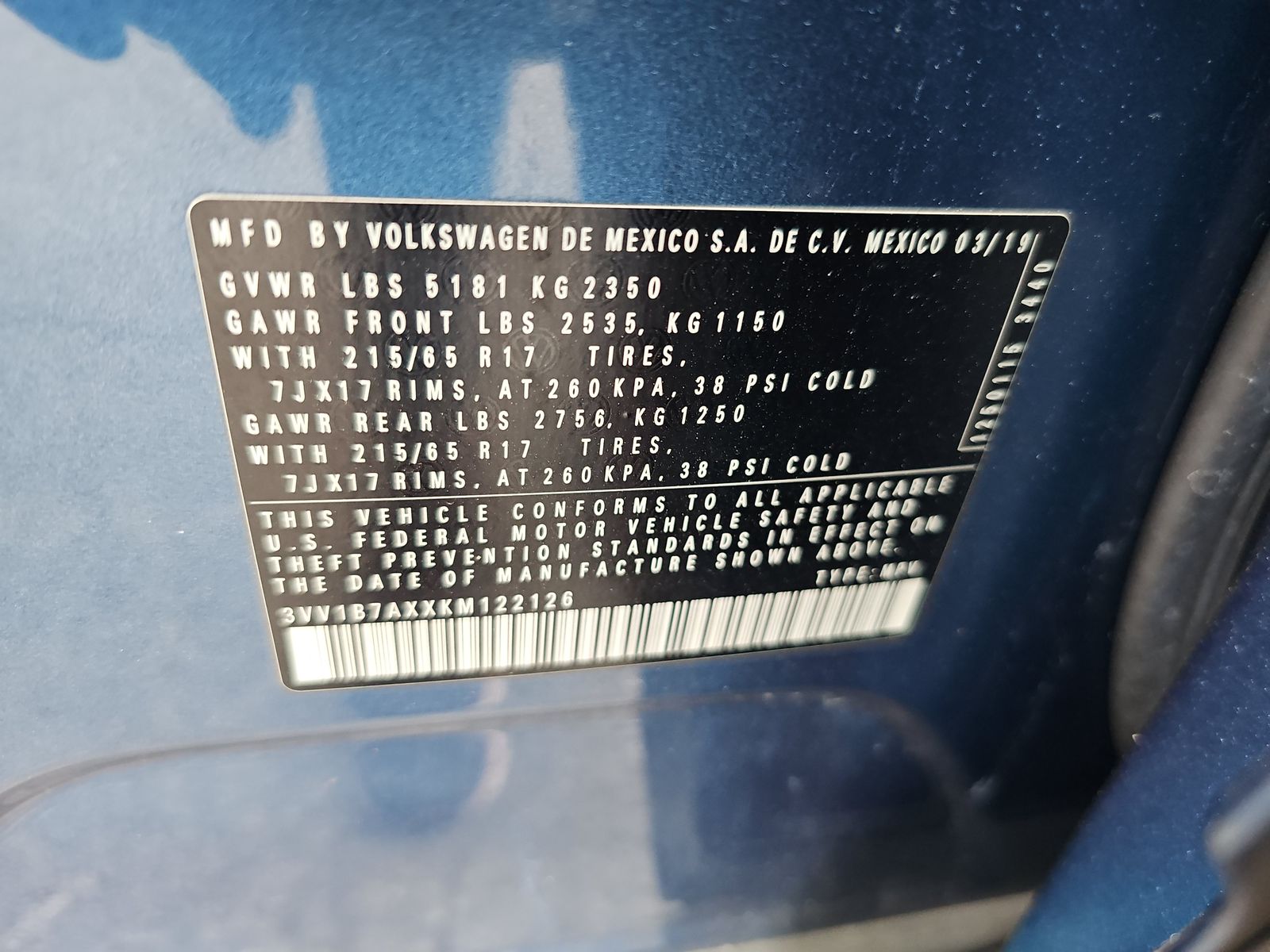 2019 Volkswagen Tiguan 2.0T S FWD