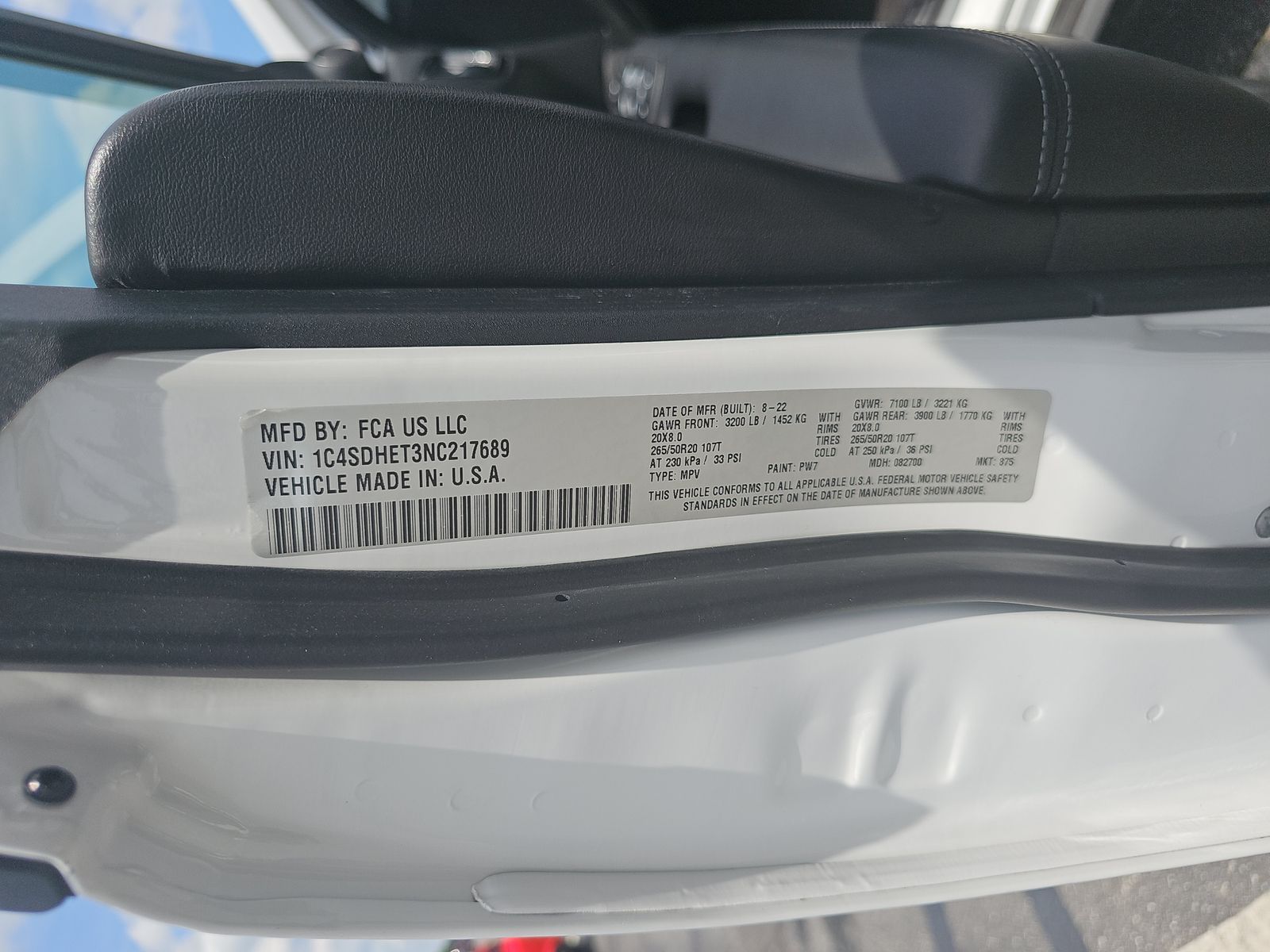 2022 Dodge Durango Citadel RWD