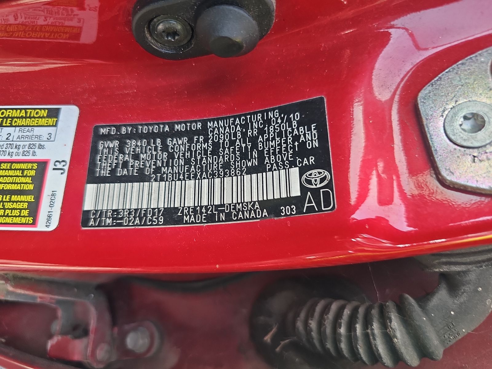 2010 Toyota Corolla S FWD