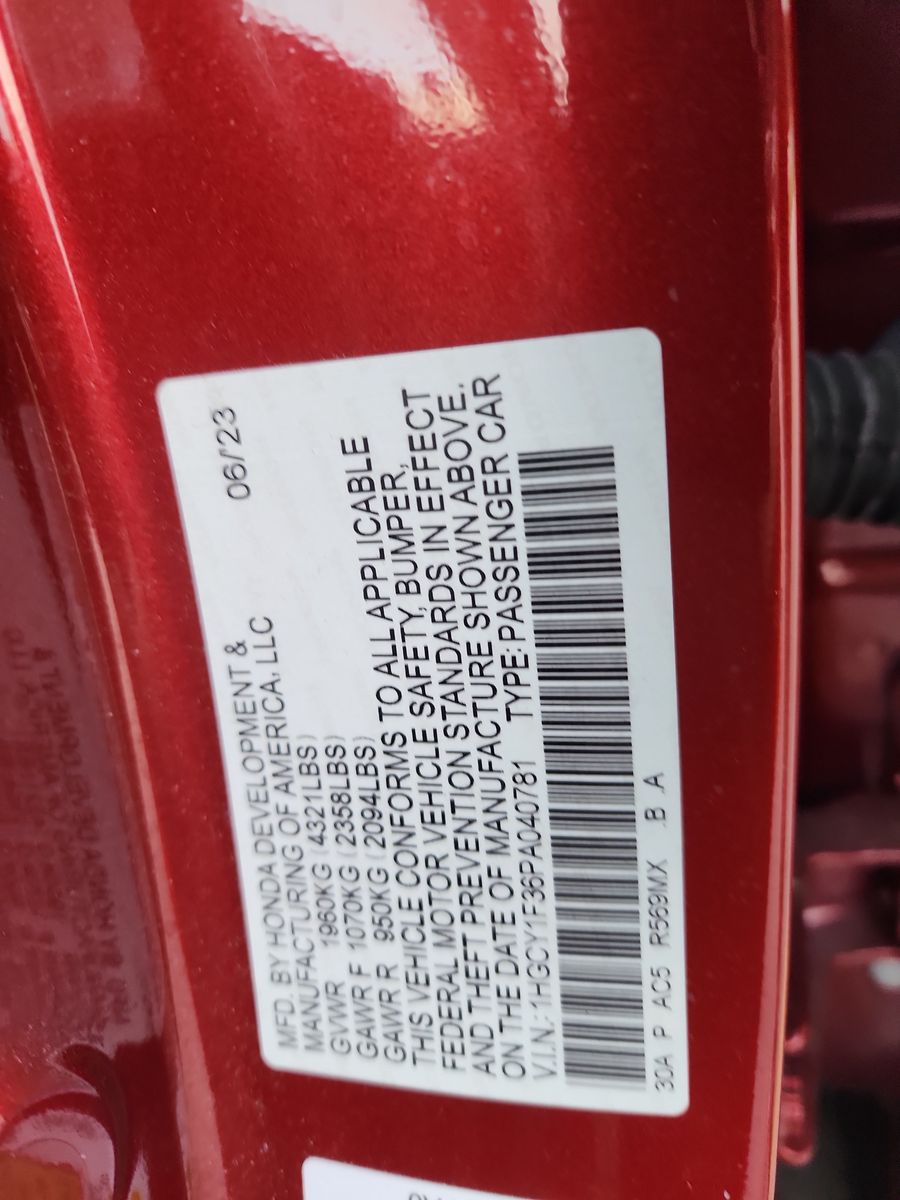 2023 Honda Accord Sedan EX FWD