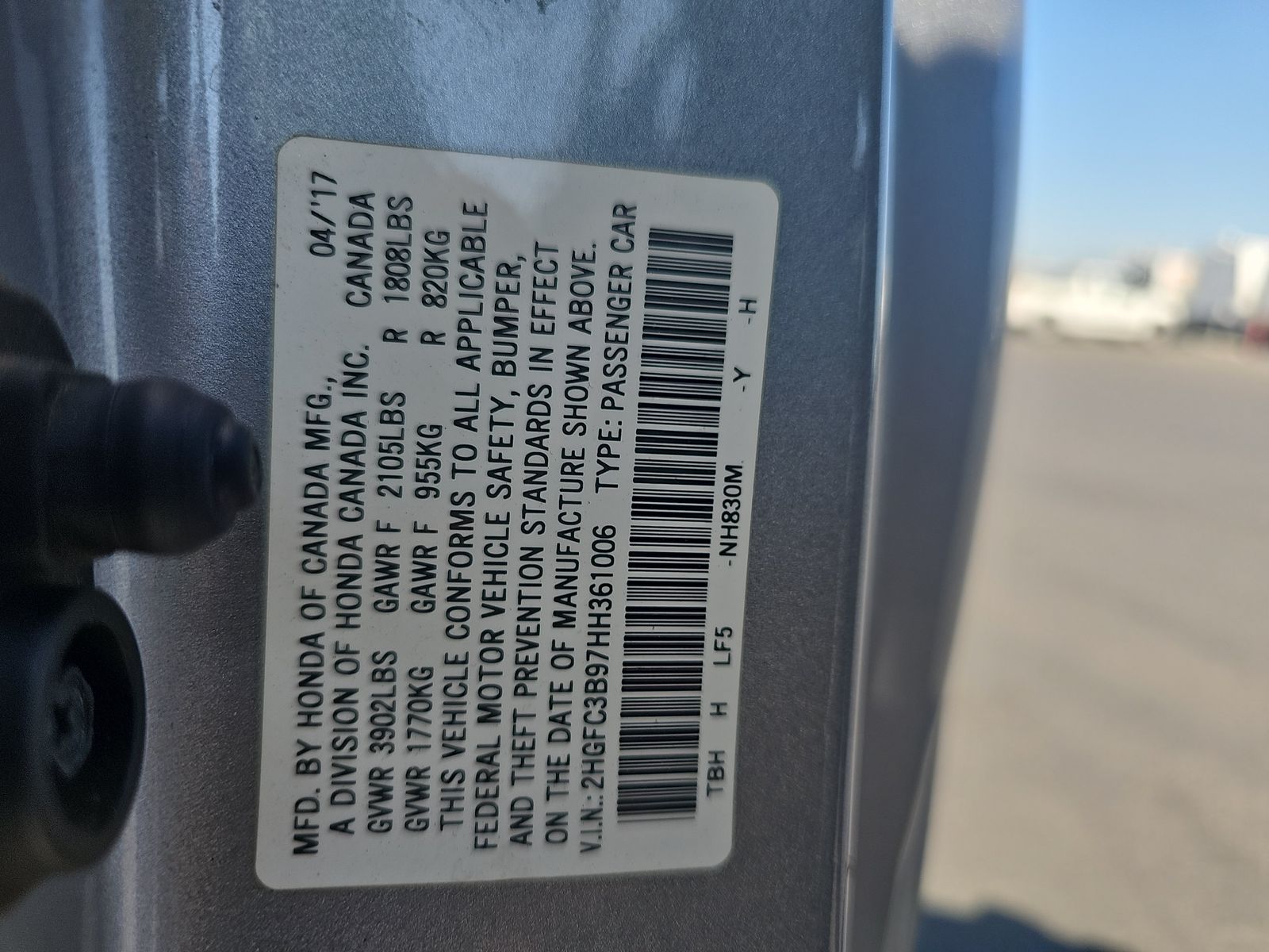 2017 Honda Civic Coupe Touring FWD