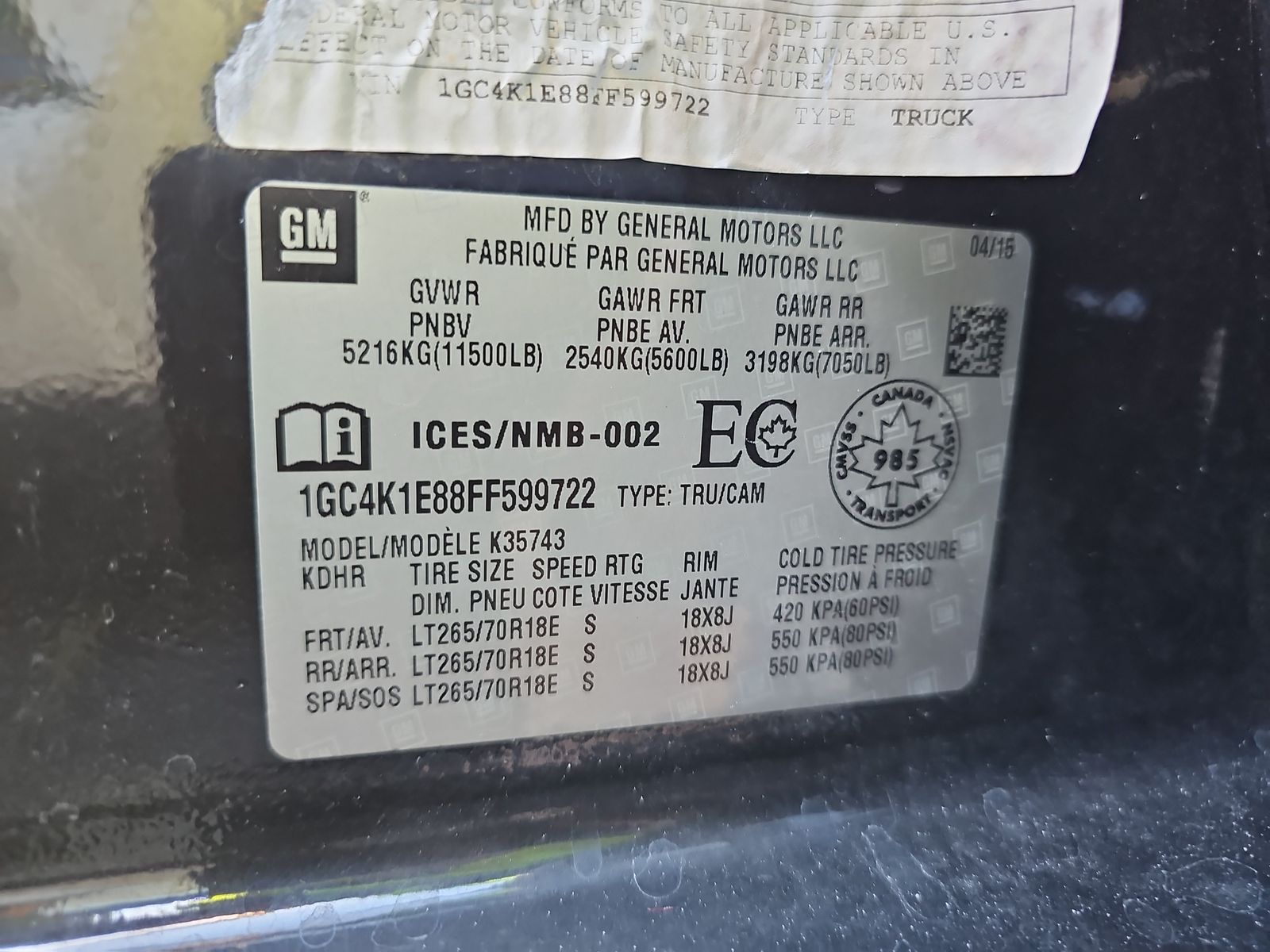 2015 Chevrolet Silverado 3500HD High Country AWD