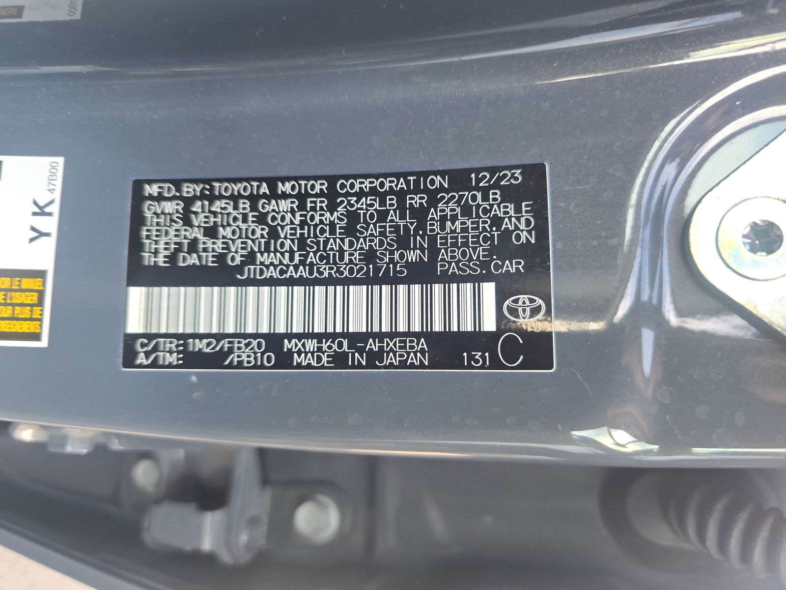 2024 Toyota Prius LE FWD