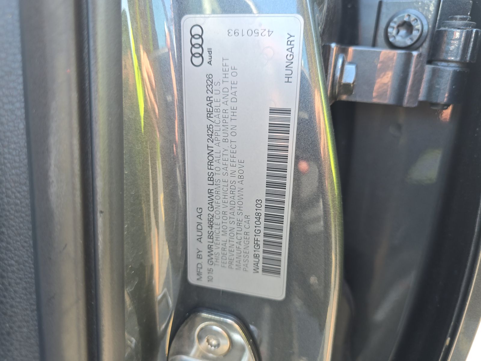 2016 Audi S3 Premium Plus AWD