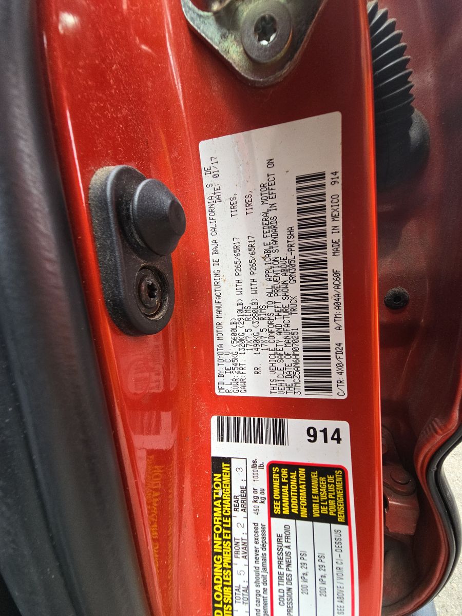 2017 Toyota Tacoma TRD Sport AWD