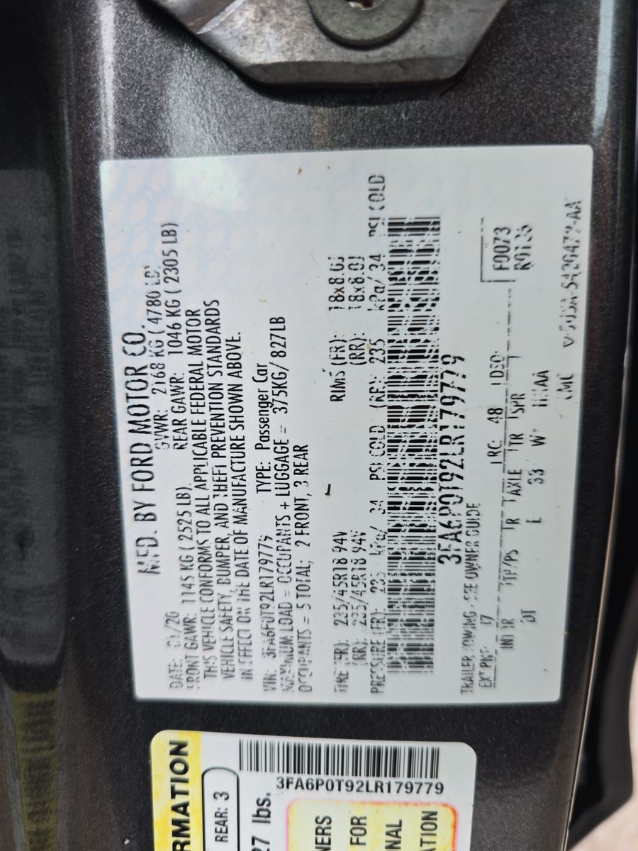 2020 Ford Fusion SE AWD