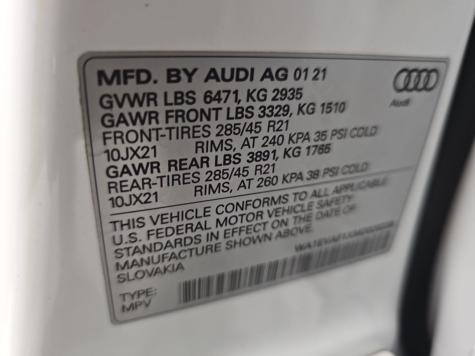 2021 Audi Q8 Premium Plus AWD