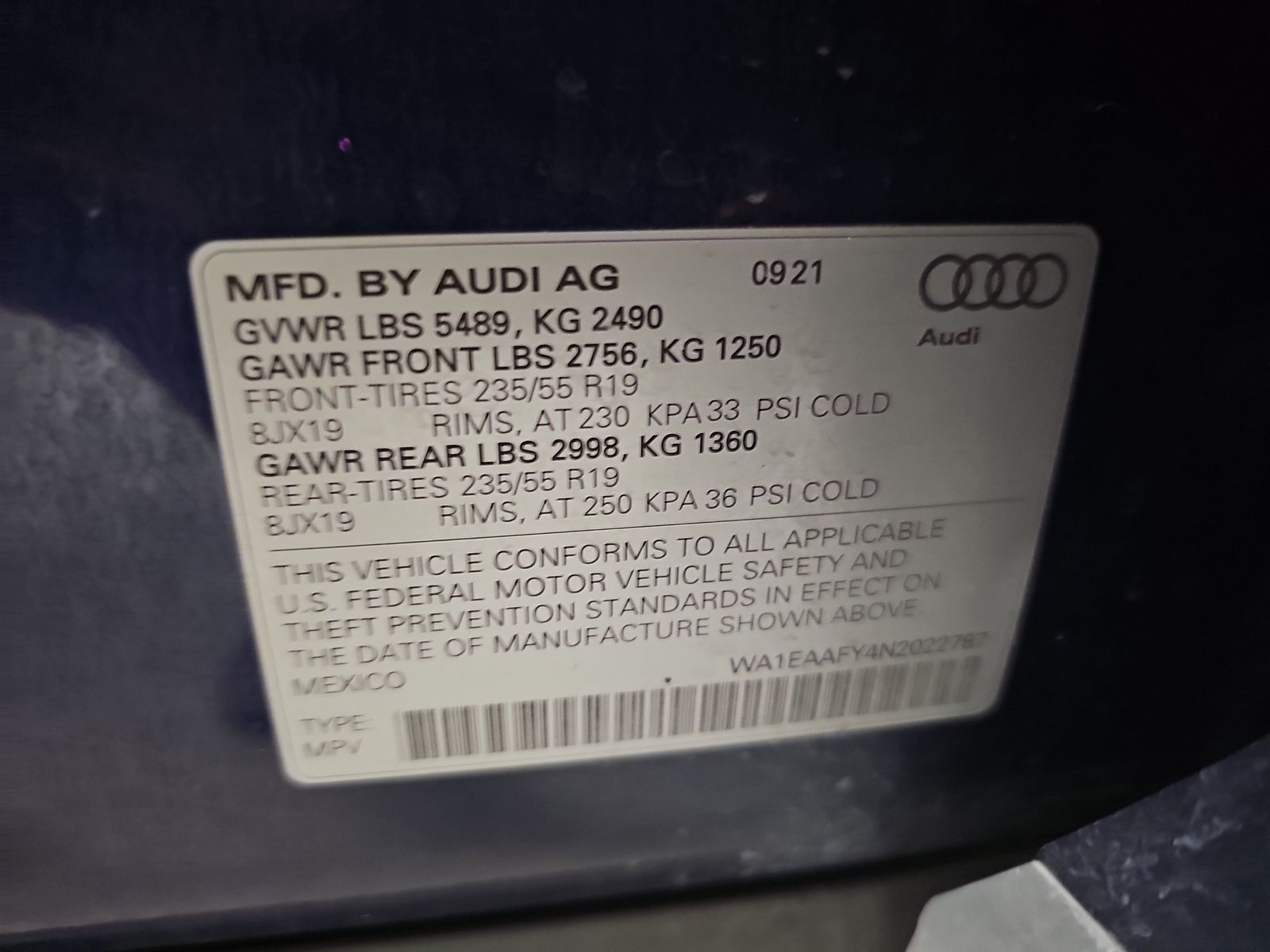 2022 Audi Q5 S line Premium Plus AWD