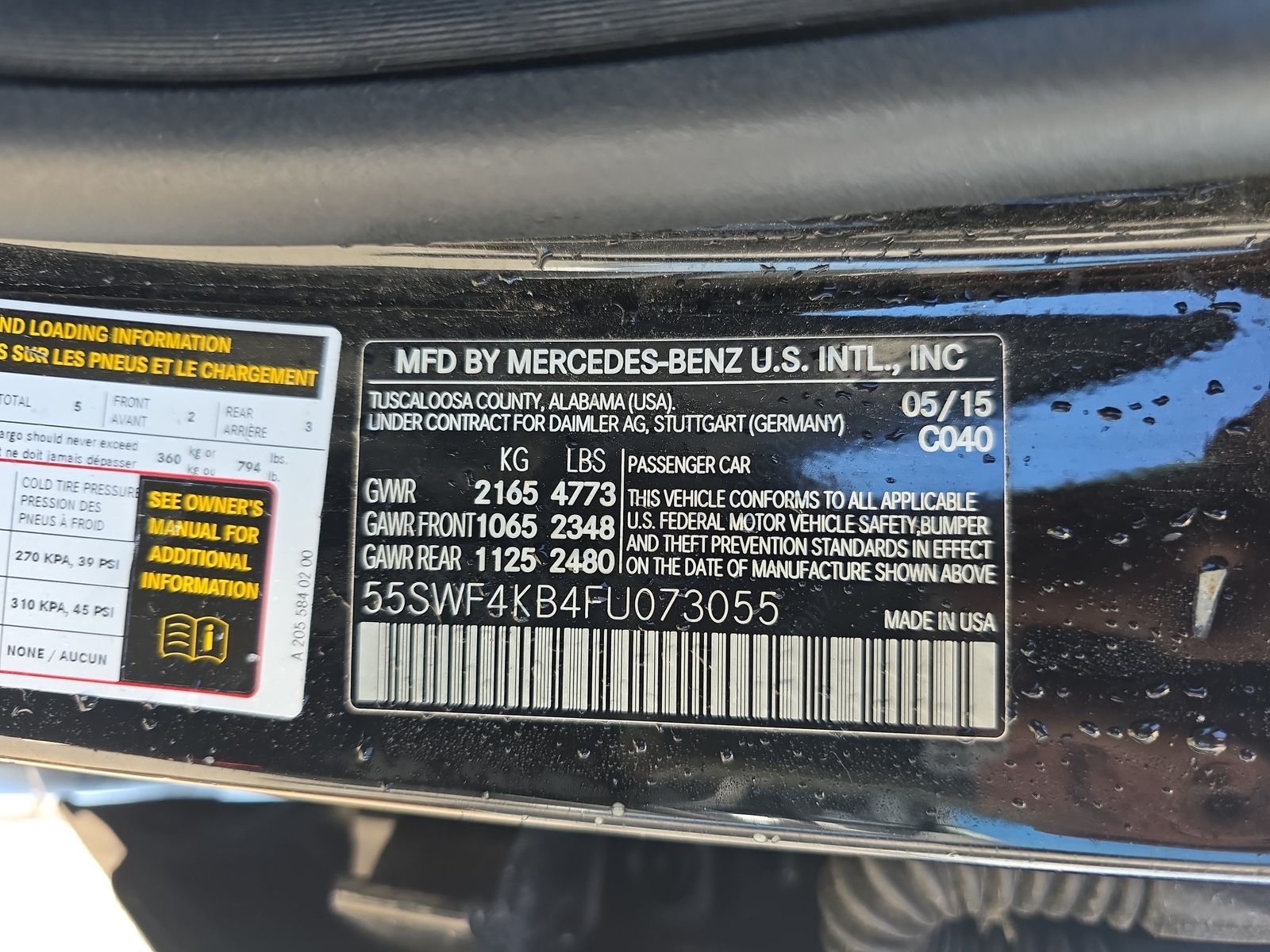 2015 Mercedes-Benz C-Class C 300 AWD