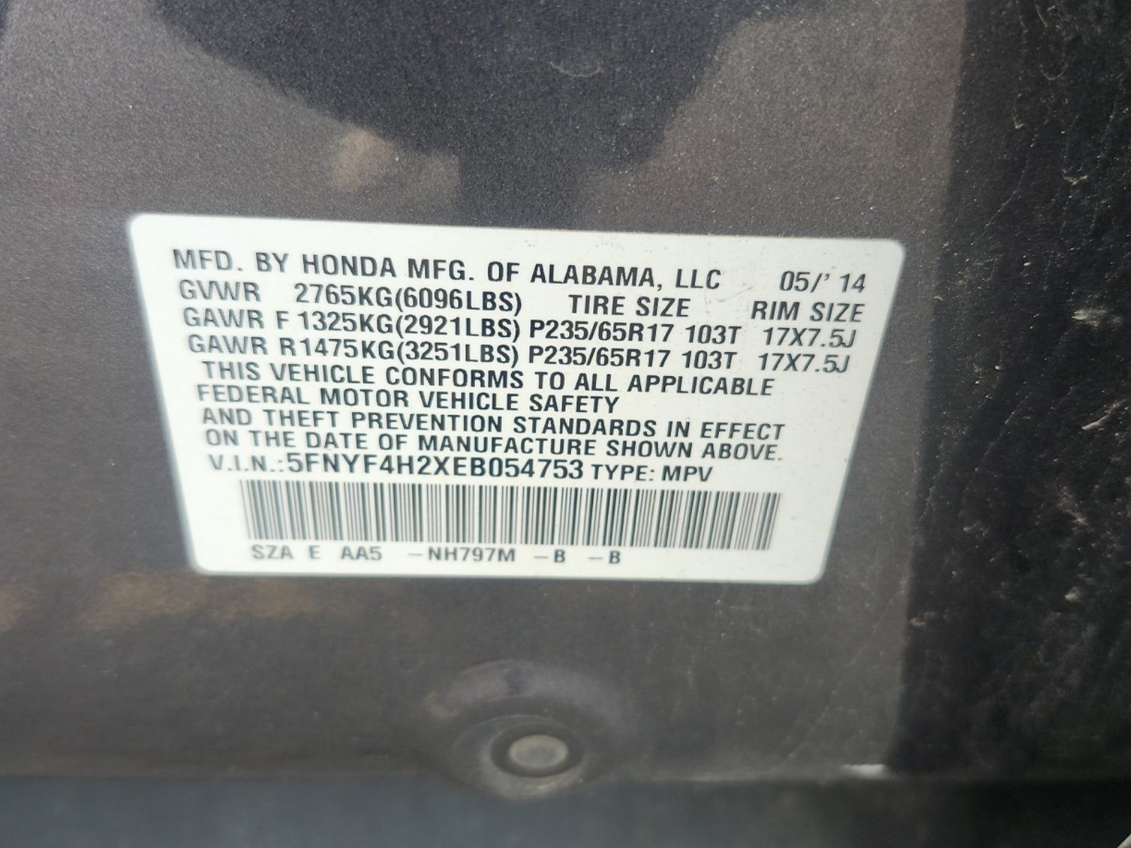 2014 Honda Pilot LX AWD