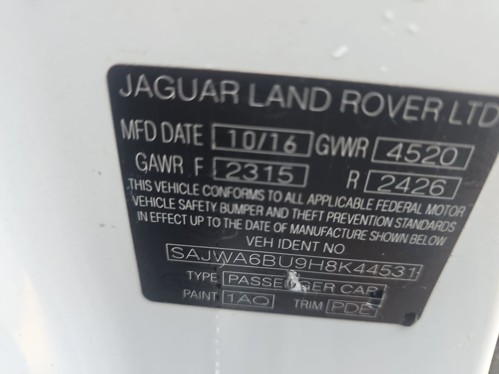 2017 Jaguar F-TYPE S RWD