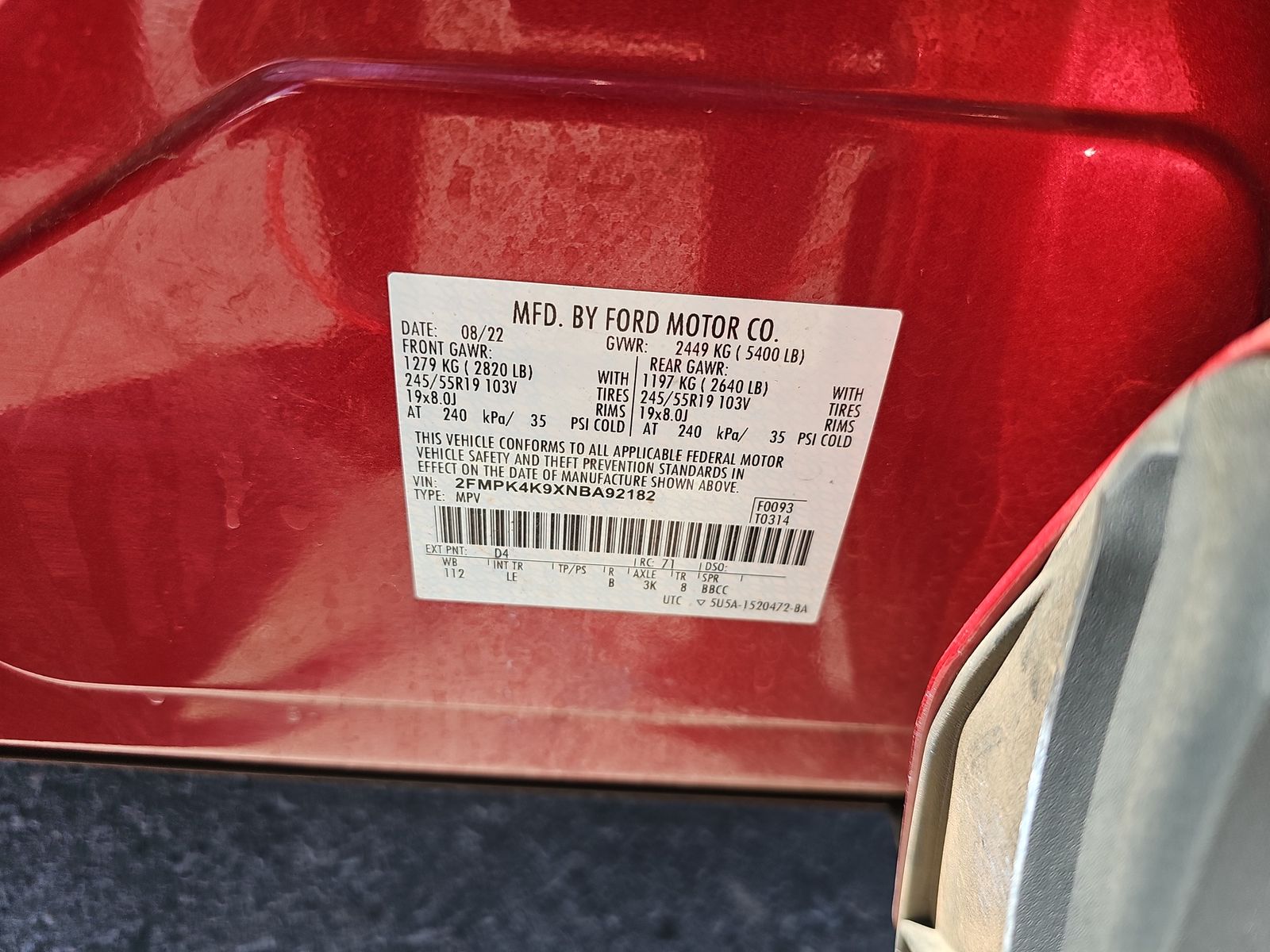 2022 Ford Edge Titanium AWD