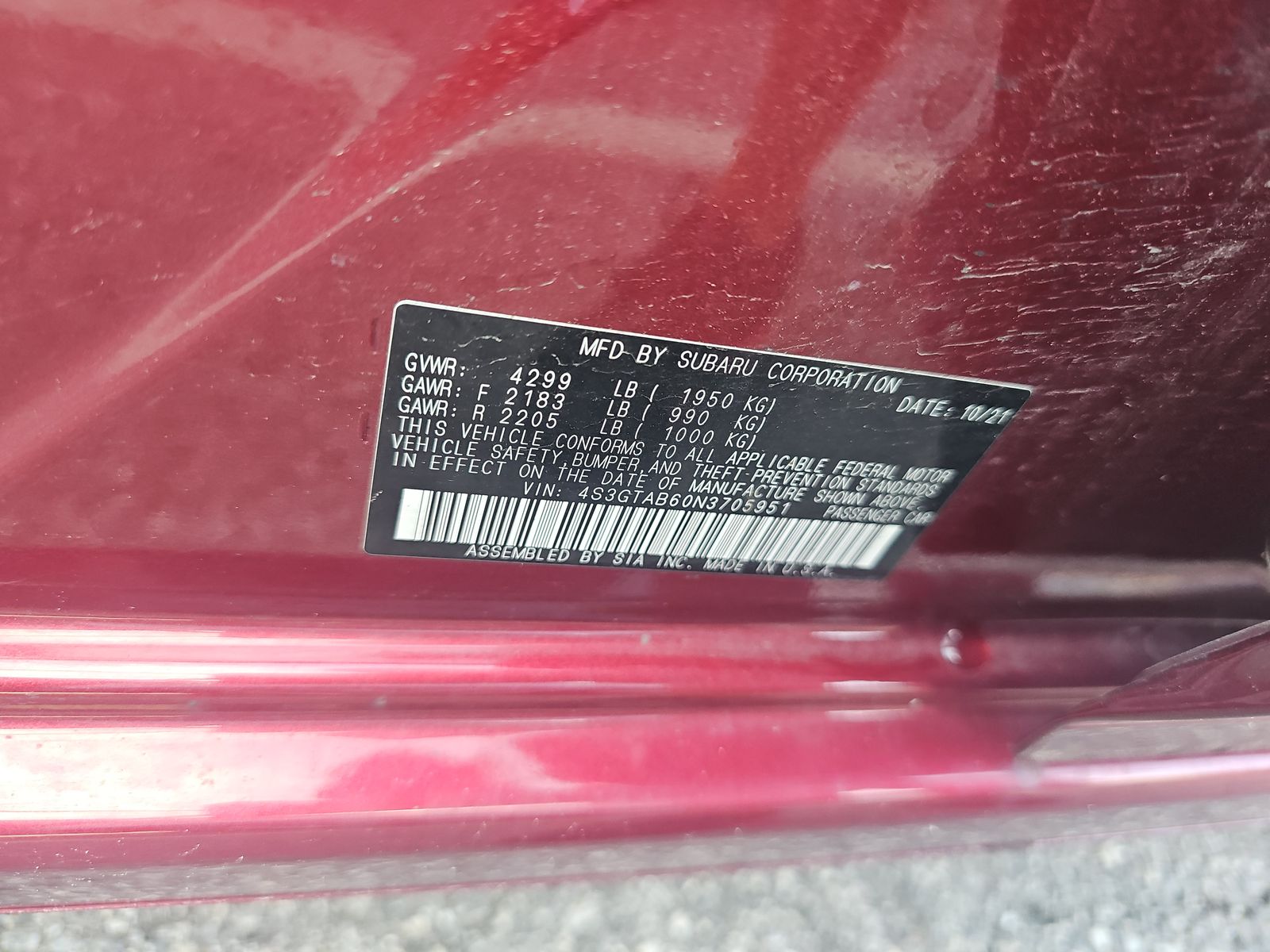 2022 Subaru Impreza 2.0i AWD