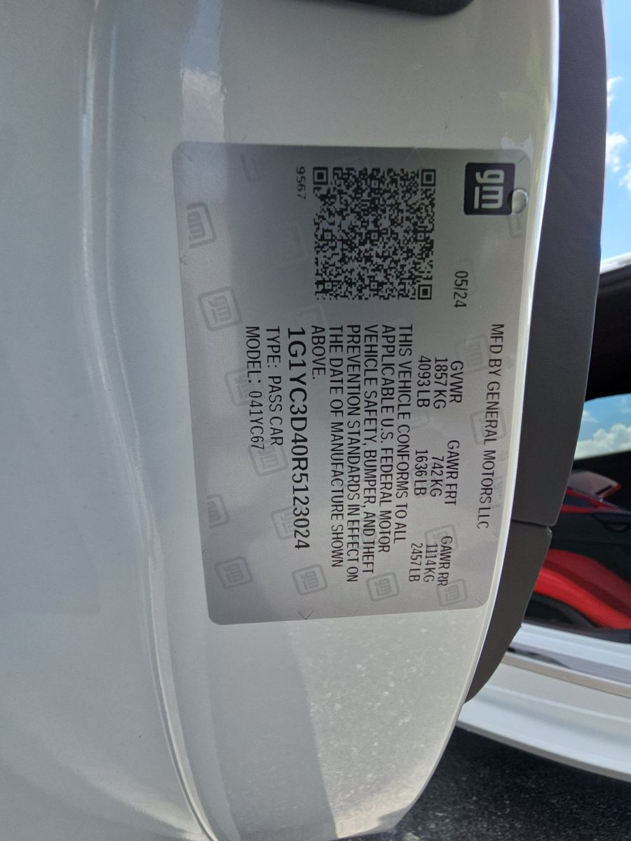 2024 Chevrolet Corvette Stingray RWD