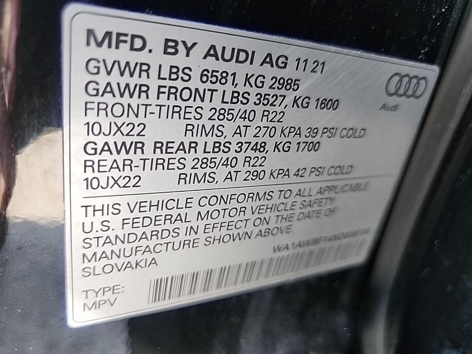 2022 Audi SQ8 Premium Plus AWD