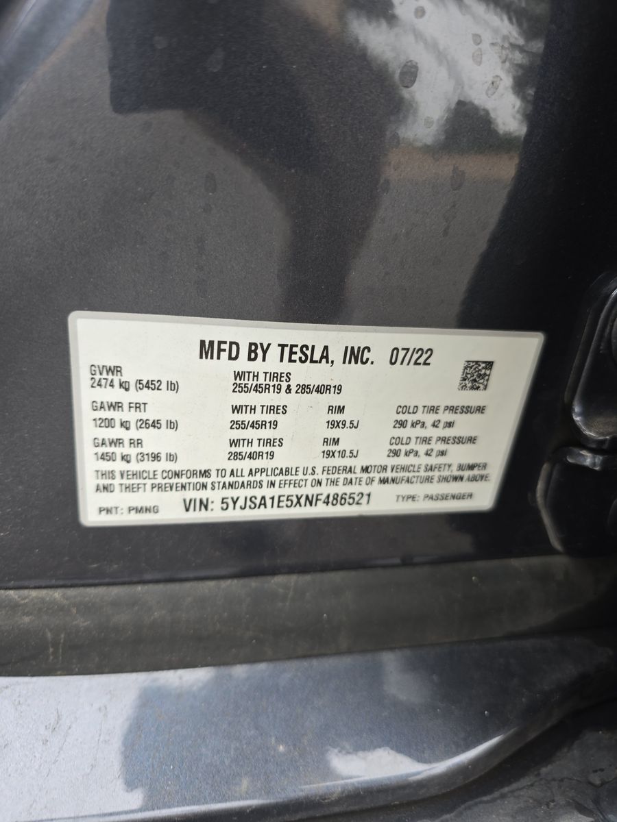 2022 Tesla Model S Base AWD