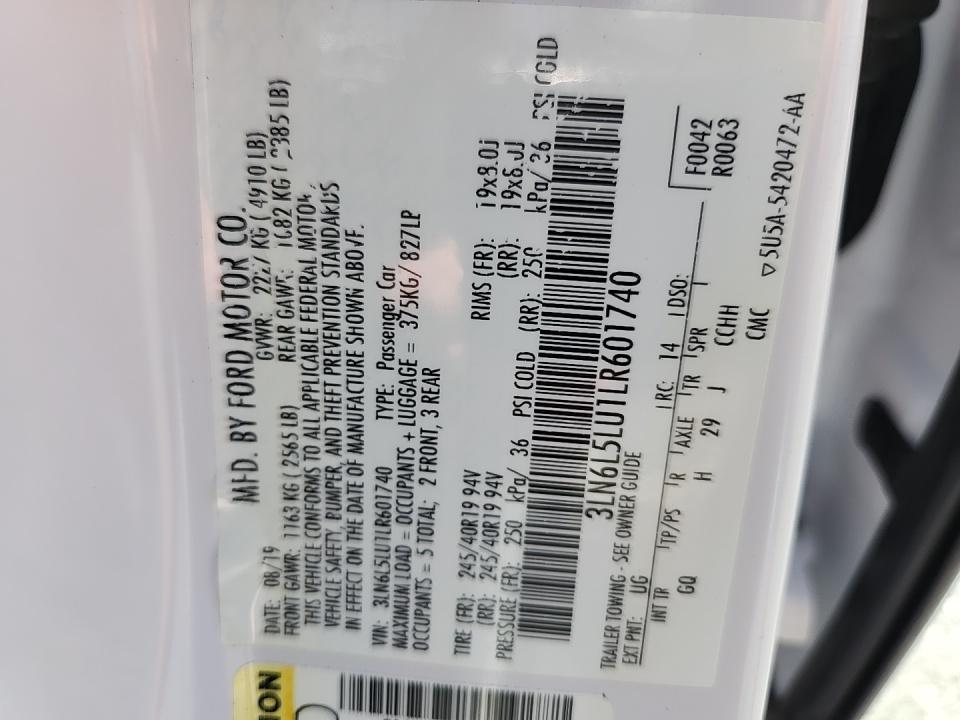 2020 Lincoln MKZ Hybrid Reserve FWD