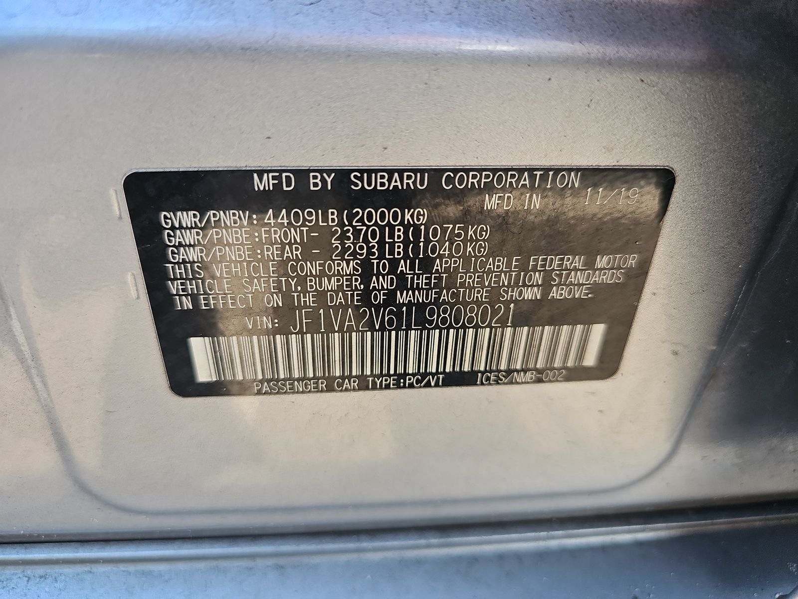 2020 Subaru WRX STi Limited AWD
