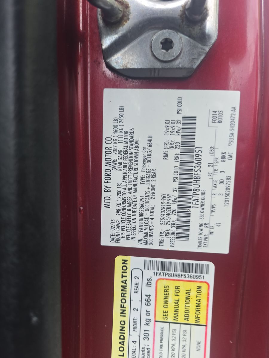 2015 Ford Mustang EcoBoost Premium RWD