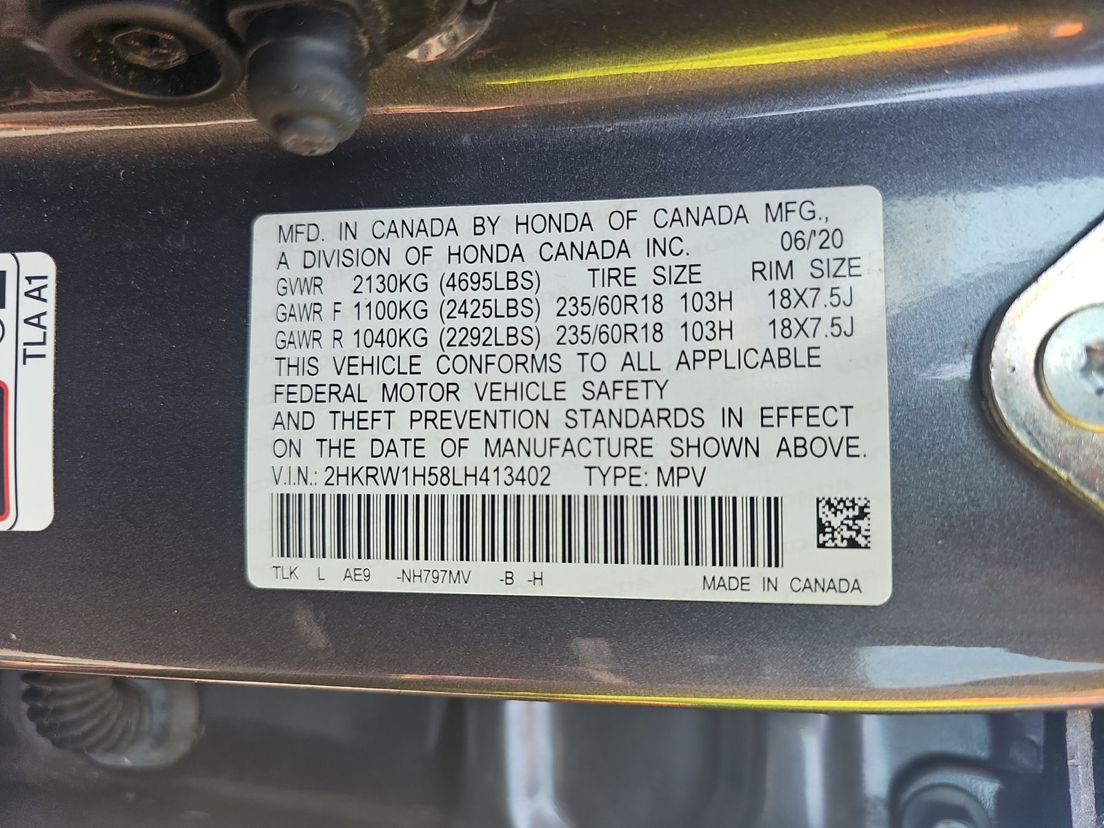 2020 Honda CR-V EX FWD