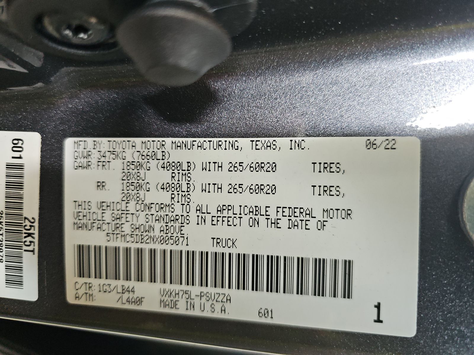 2022 Toyota Tundra Hybrid 1794 Edition AWD
