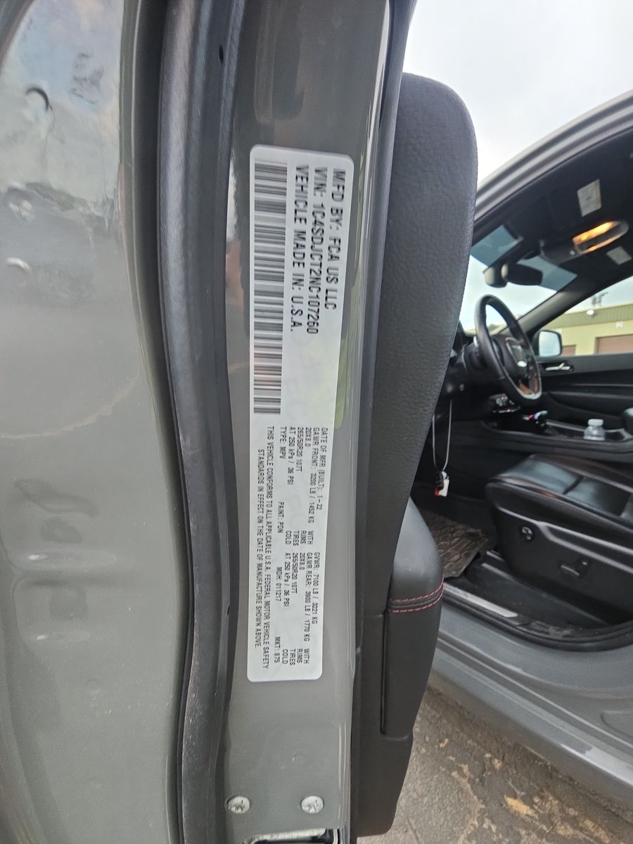 2022 Dodge Durango R/T AWD