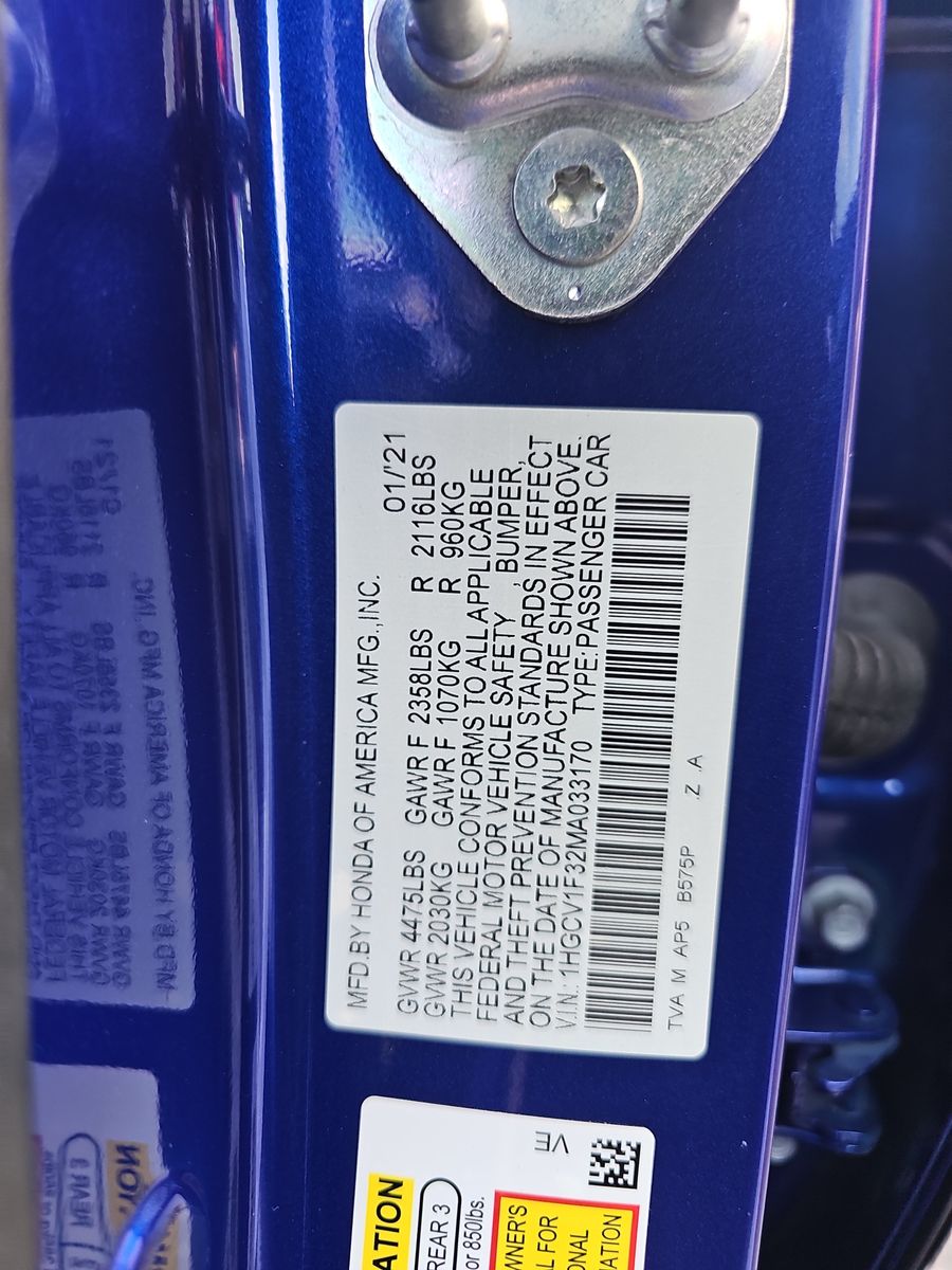 2021 Honda Accord Sedan Sport FWD