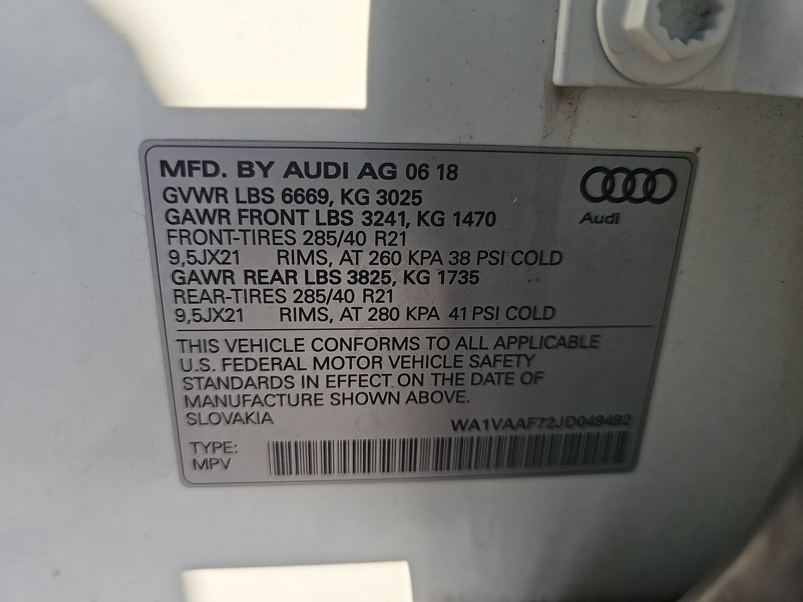 2018 Audi Q7 3.0T Prestige AWD