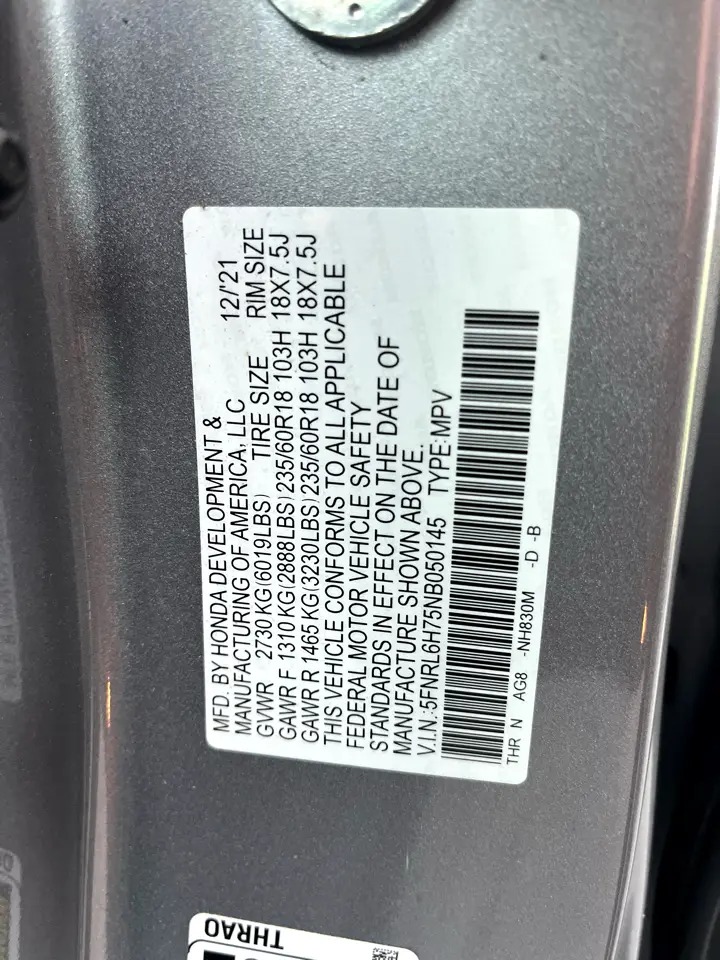 2022 Honda Odyssey EX-L FWD