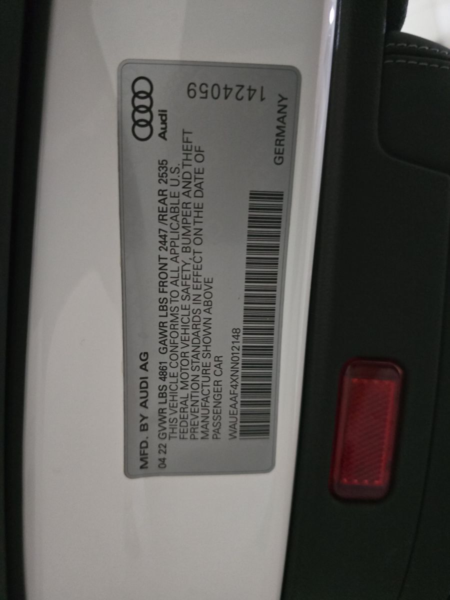 2022 Audi A4 S line Premium Plus AWD
