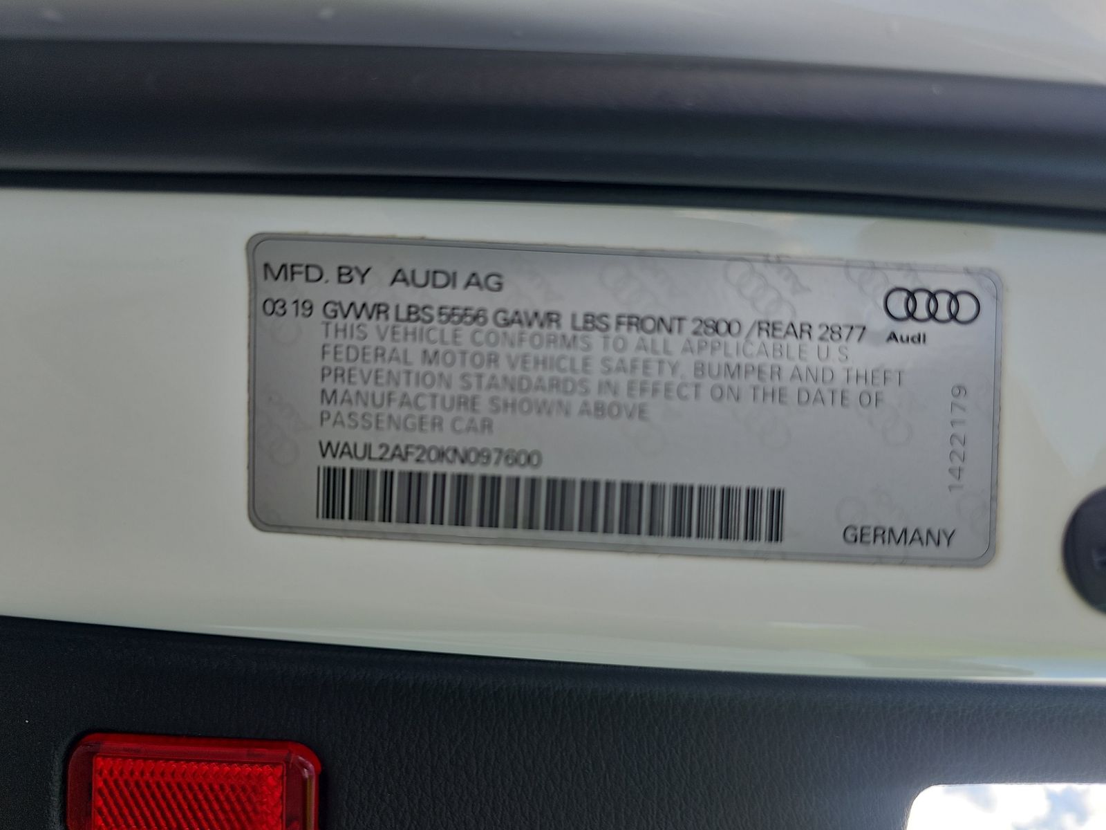 2019 Audi A6 3.0T Premium Plus AWD