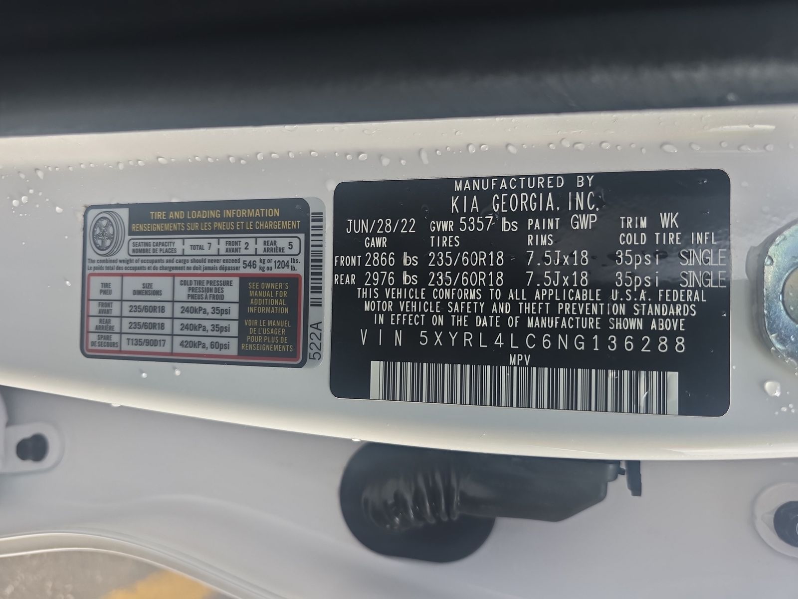 2022 Kia Sorento S FWD