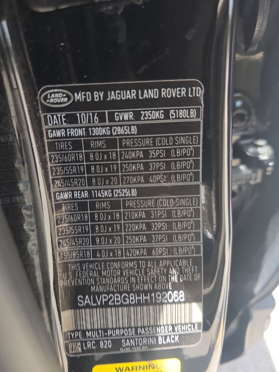 2017 Land Rover Range Rover Evoque SE Premium AWD