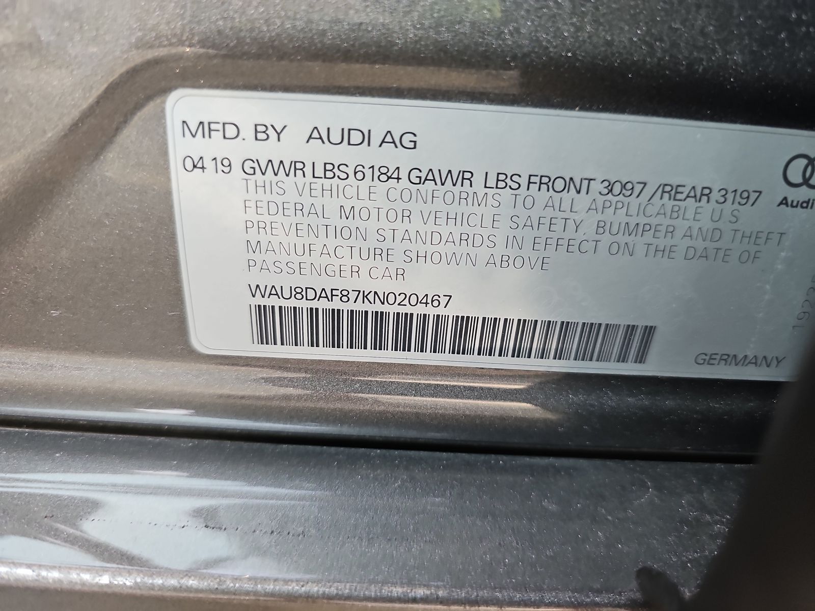 2019 Audi A8 L 3.0T AWD