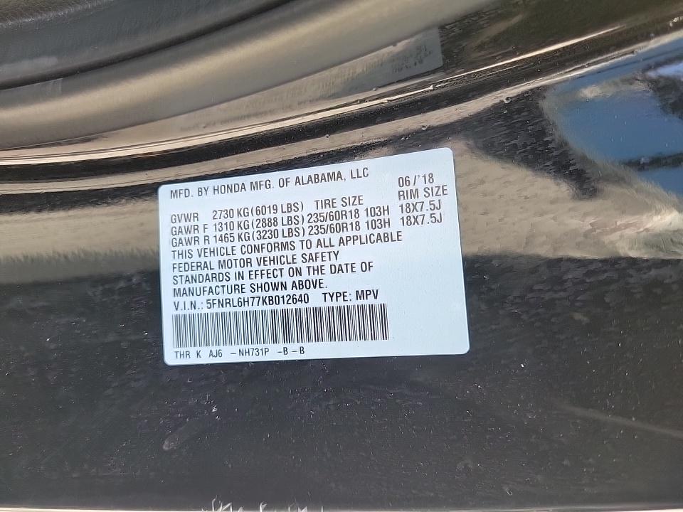 2019 Honda Odyssey EX-L FWD