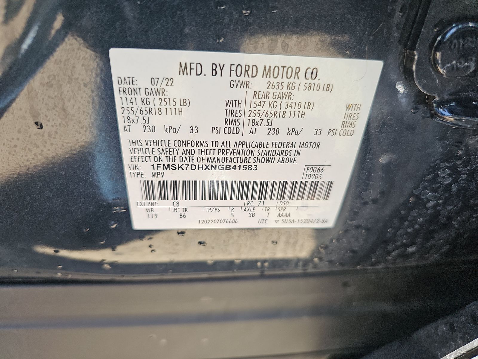 2022 Ford Explorer XLT RWD