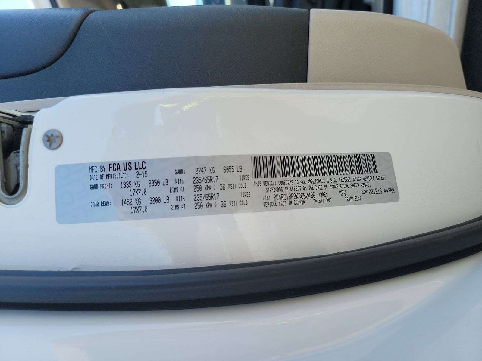 2019 Chrysler Pacifica Touring L FWD
