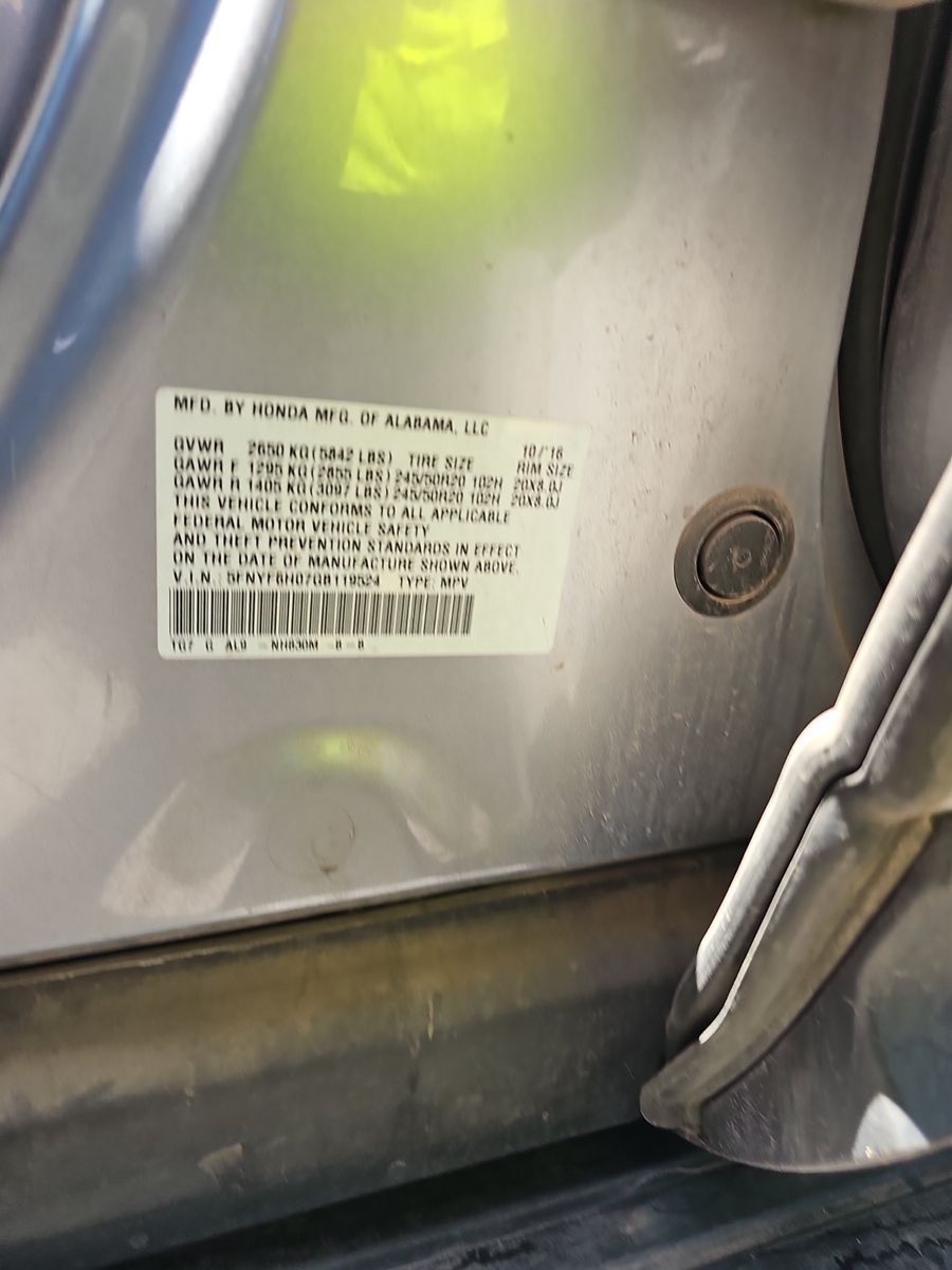 2016 Honda Pilot Elite AWD