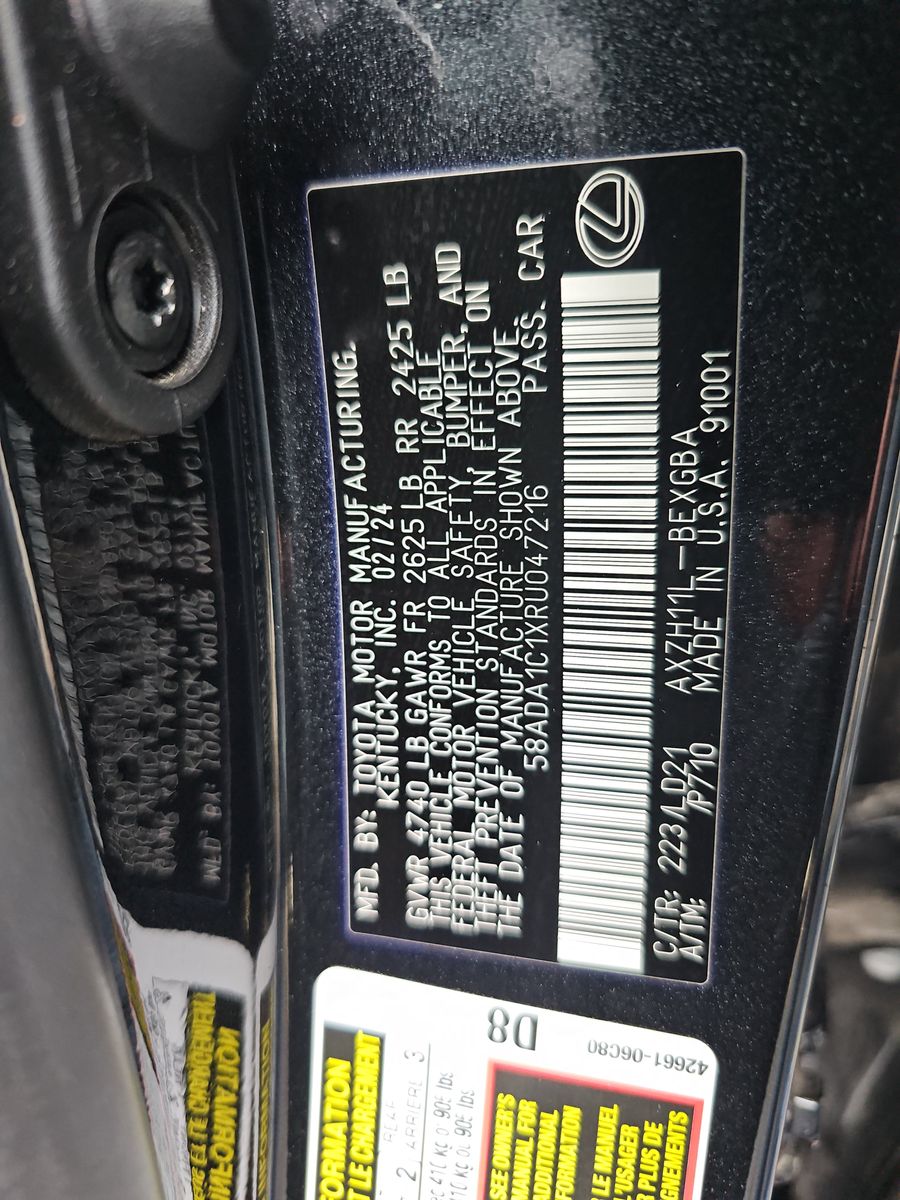 2024 Lexus ES ES 300h FWD