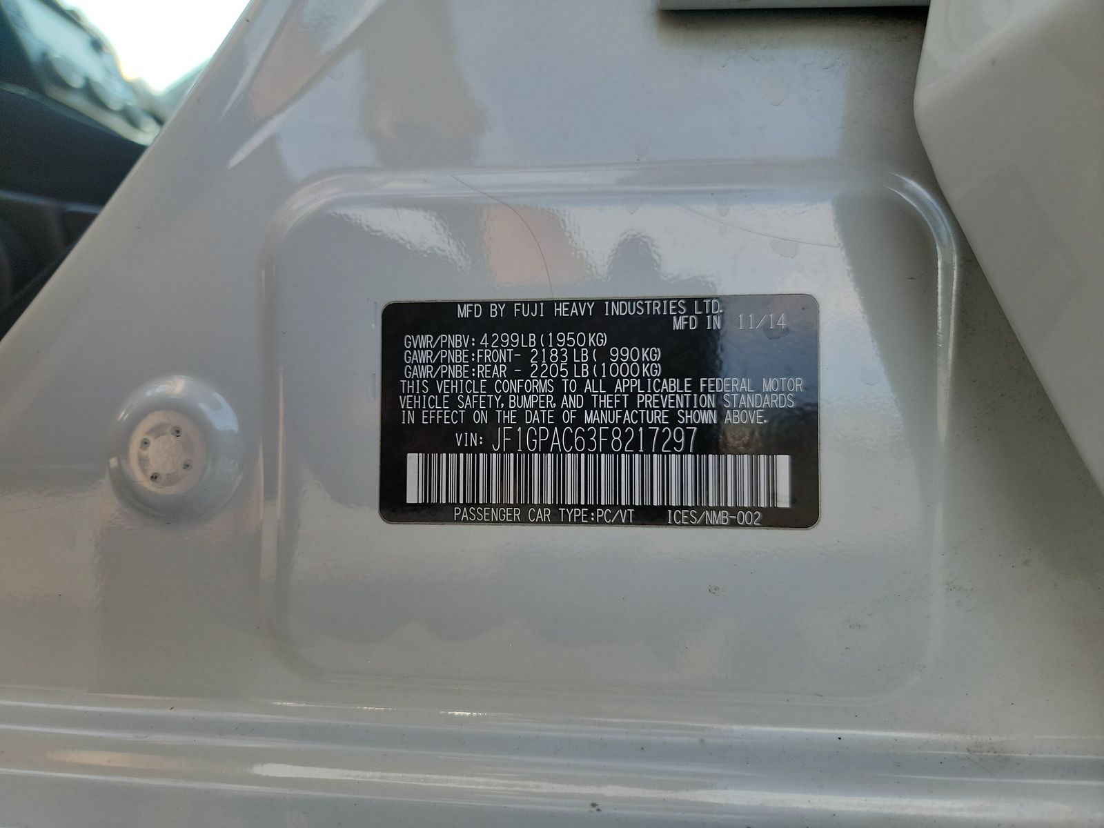 2015 Subaru Impreza 2.0i Premium AWD